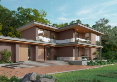 Chic Grey & Brown Home Exterior