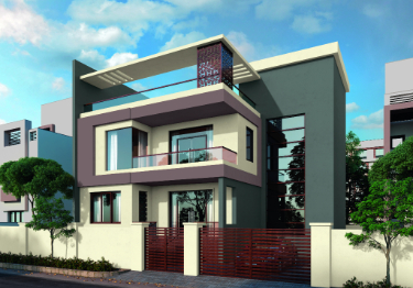 Simple White and Grey Home Exterior