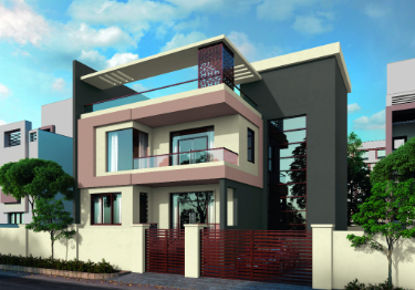 Simple Beige and Grey Home Exterior