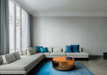 Simple White Living Room