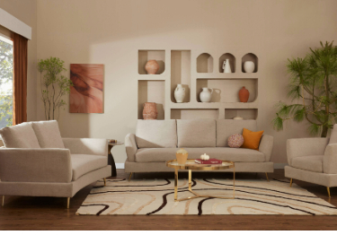 Simple Cream Living Room