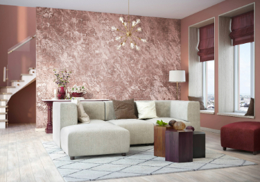 Pink and White Living Room