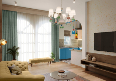 White Neutral Hue Living Room