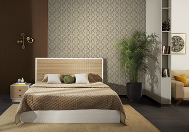 Muted Bedroom with Mid-Century Modern Style