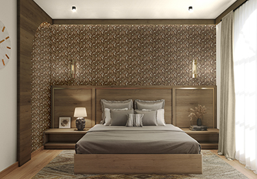 Brown Pattern Wall Decor Bedroom