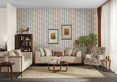 Classic Floral Wallpaper for Living Room