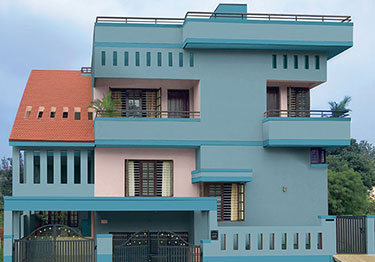 Aqua Blue Exterior Design Idea  