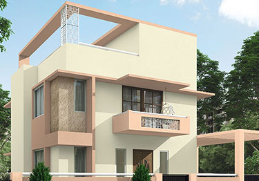 Dreamy Hues Exterior Home Design Idea