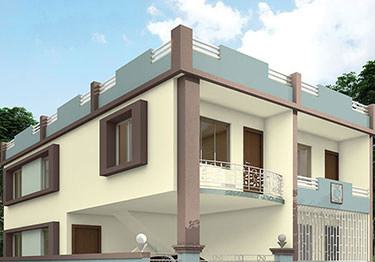 Muted Green-Blue Exterior Colour Design  
