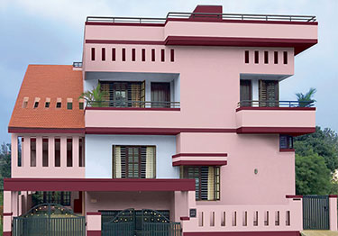 Pink and Maroon Exterior Colour Idea  