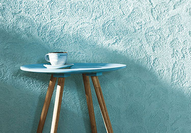 Sea-blue Textured Wall for Exteriors