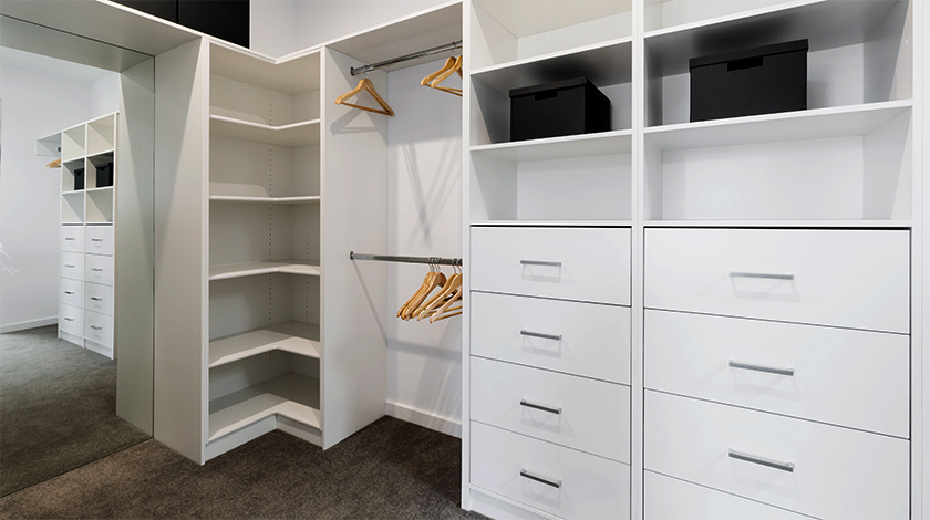 White Walk-in Wardrobe Designs - Asian Paints